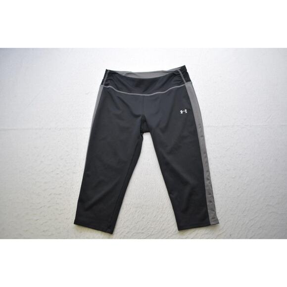 Under Armour Run Leggings ASG Fitted Black Athletic Yoga Pants Womens Size Small - Picture 1 of 8